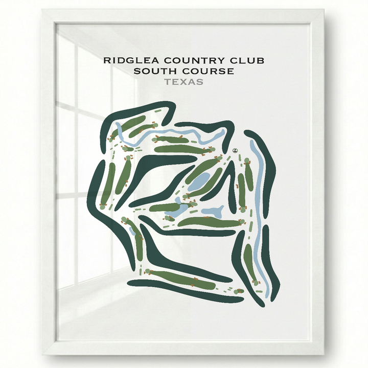 Ridglea Country Club, South Course, Texas - Printed Golf Course