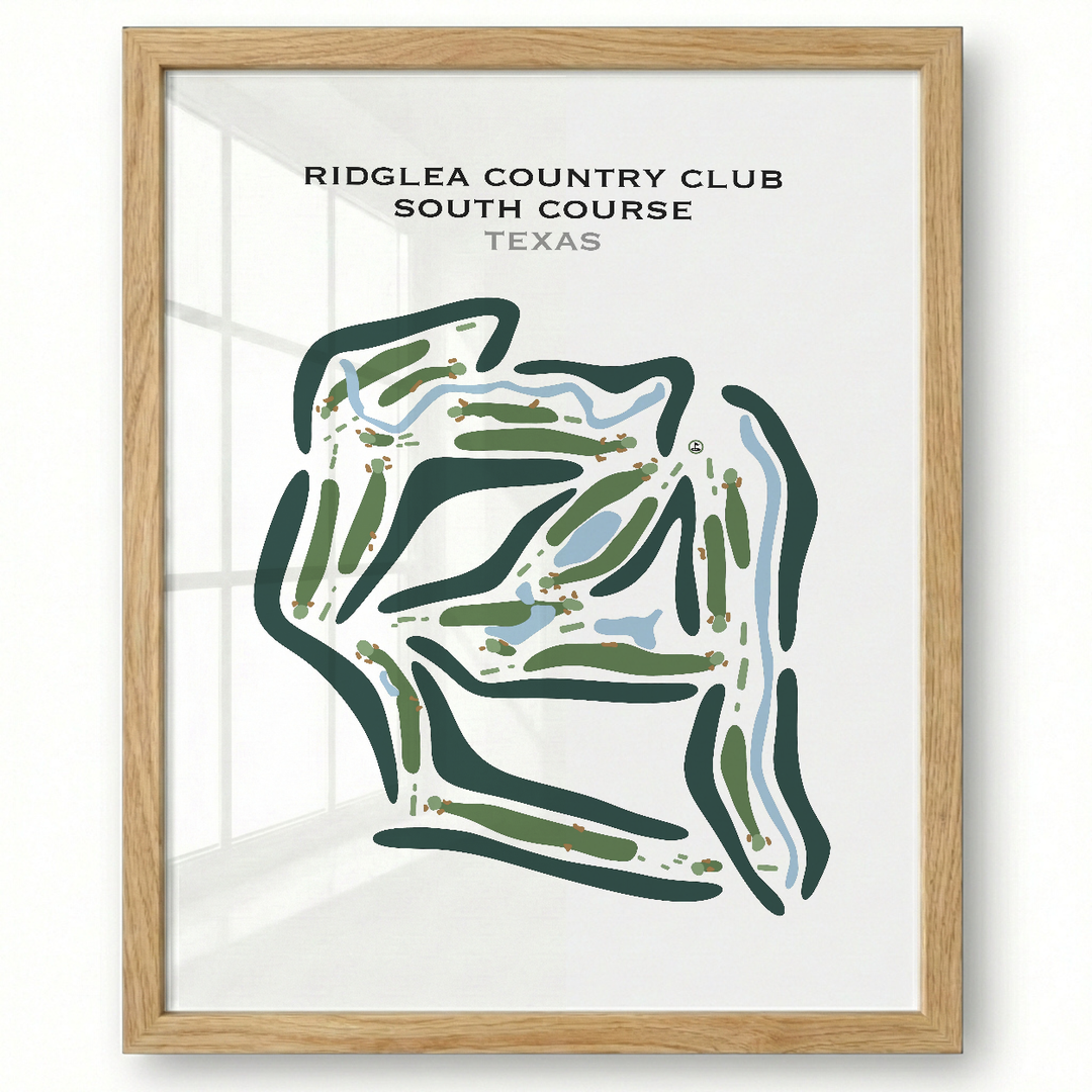 Ridglea Country Club, South Course, Texas - Printed Golf Course