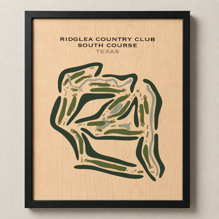 Ridglea Country Club, South Course, Texas - Printed Golf Course