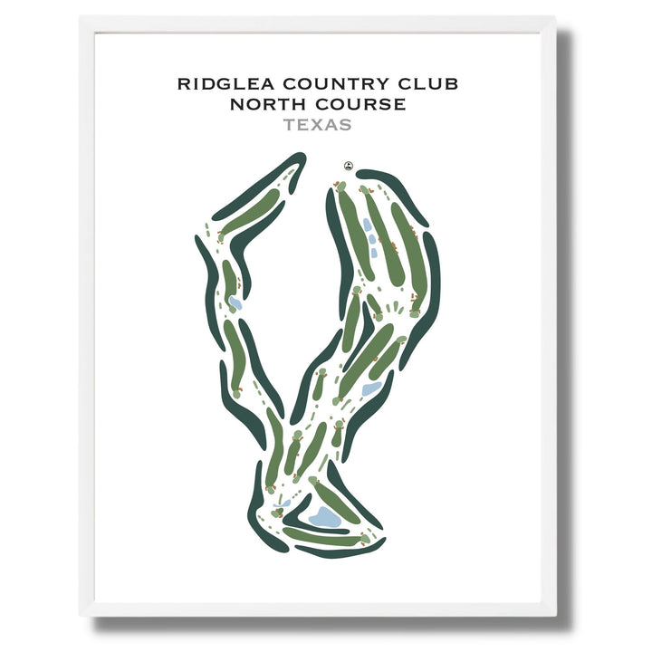 Ridglea Country Club, North Course, Texas - Printed Golf Course