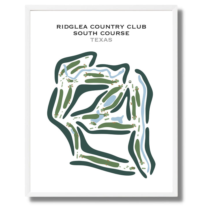 Ridglea Country Club, South Course, Texas - Printed Golf Course