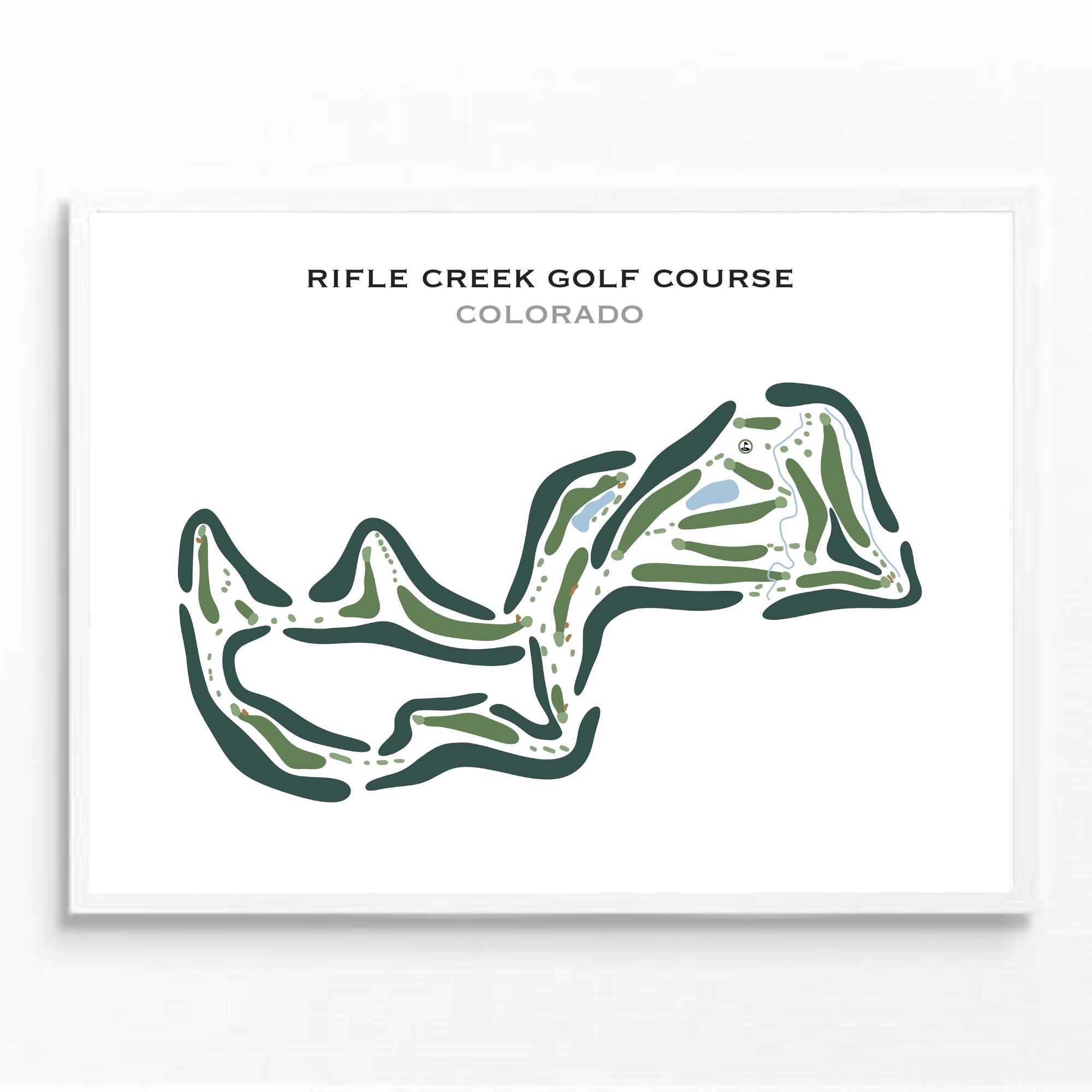 Buy the best printed golf course Rifle Creek Golf Course, Colorado