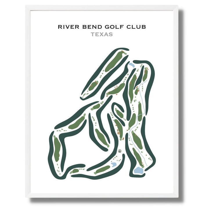 River Bend Golf Club, Texas - Printed Golf Courses