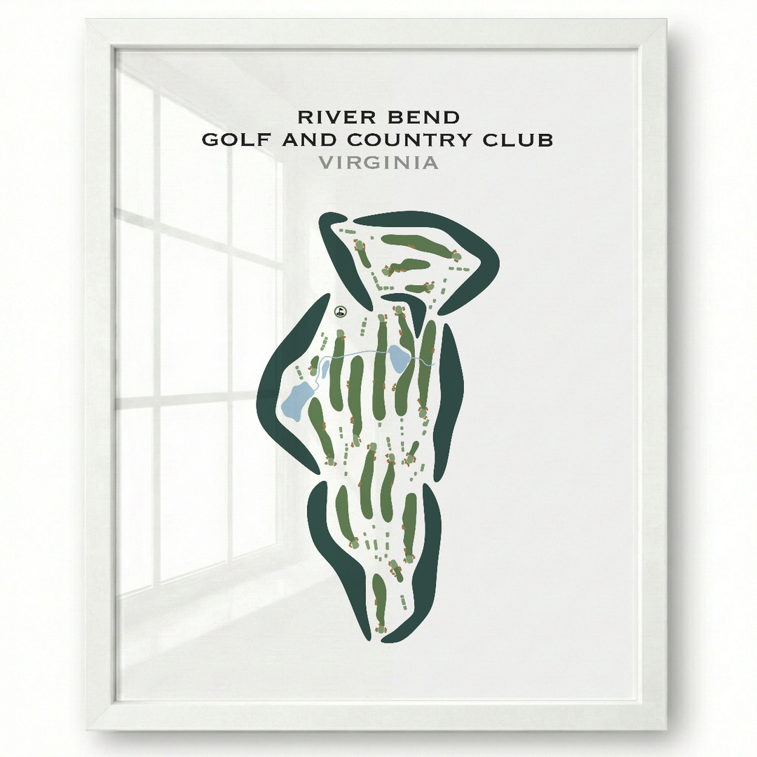River Bend Golf & Country Club, Virginia - Printed Golf Course