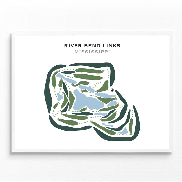 River Bend Links, Mississippi - Printed Golf Courses