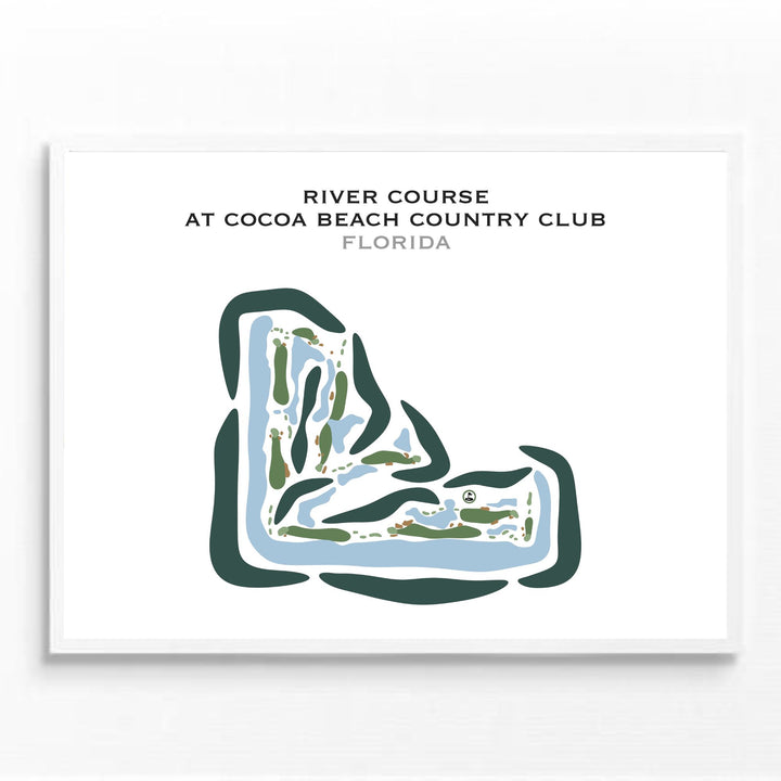 River Course at Cocoa Beach Country Club, Florida - Printed Golf Courses