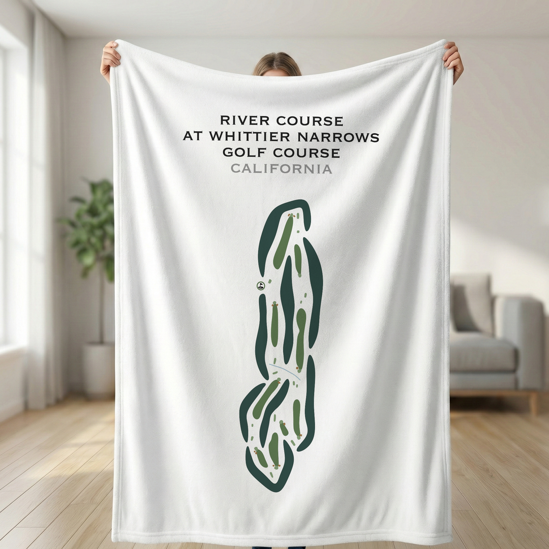 River Course at Whittier Narrows Golf Course, California - Printed Golf Courses