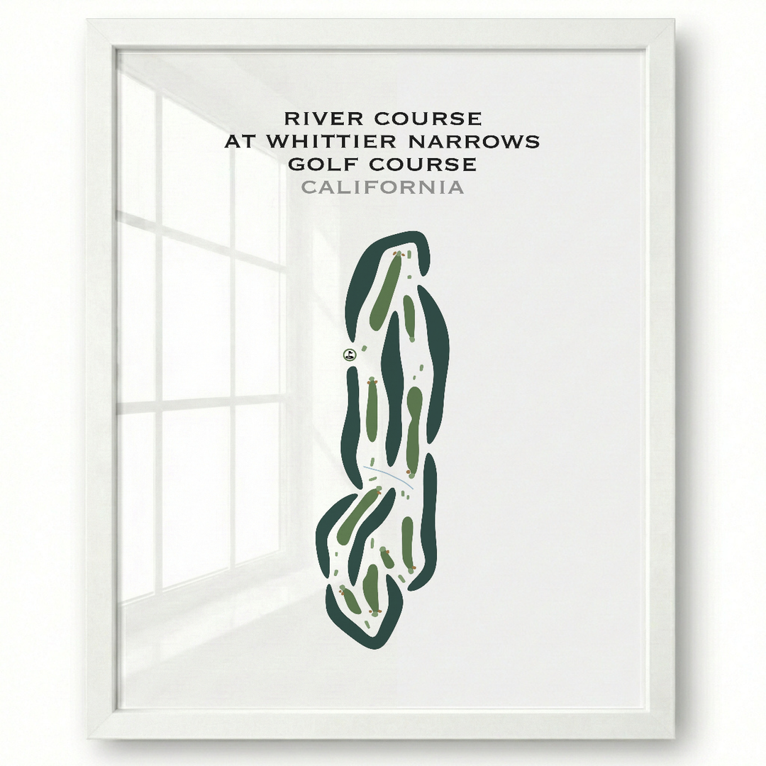 River Course at Whittier Narrows Golf Course, California - Printed Golf Courses