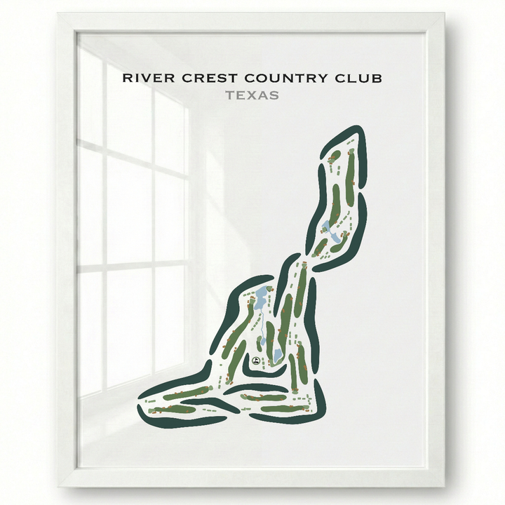 River Crest Country Club, Texas - Printed Golf Courses