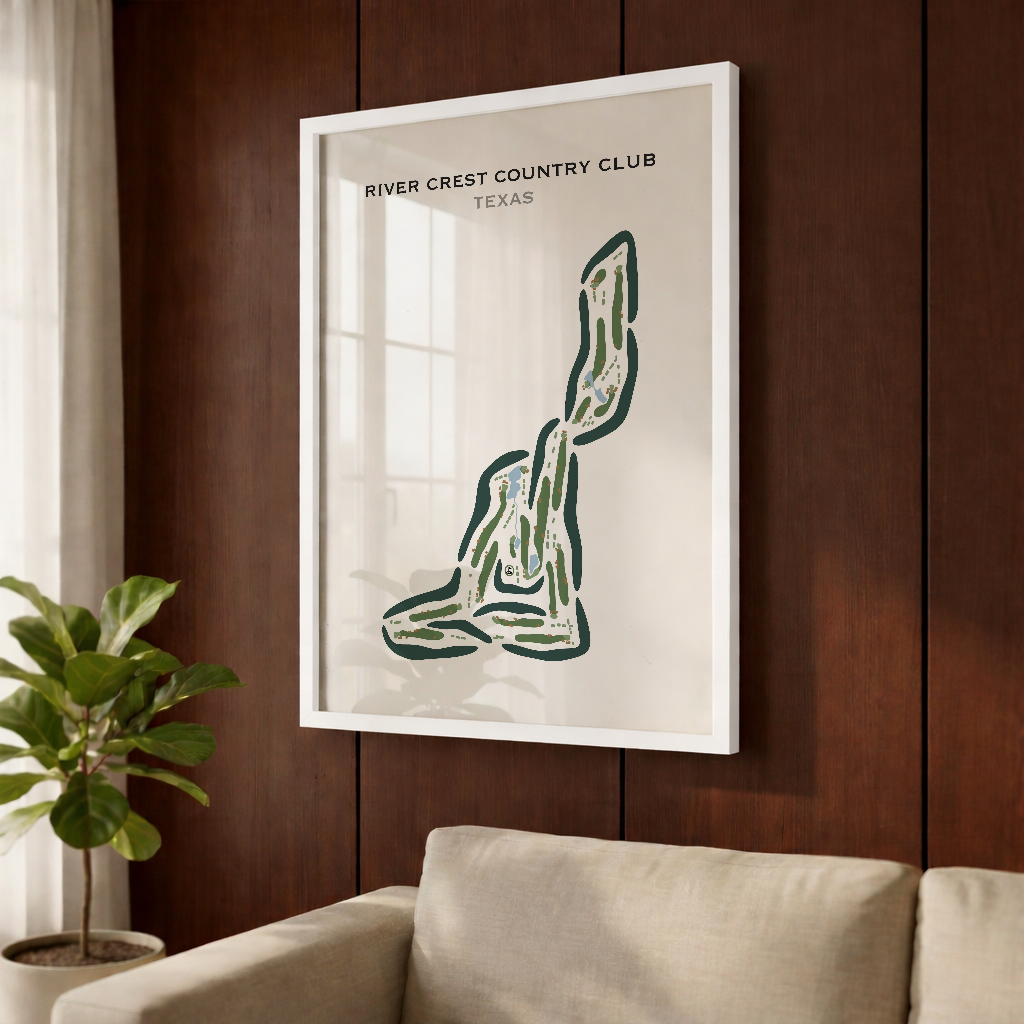 River Crest Country Club, Texas - Printed Golf Courses