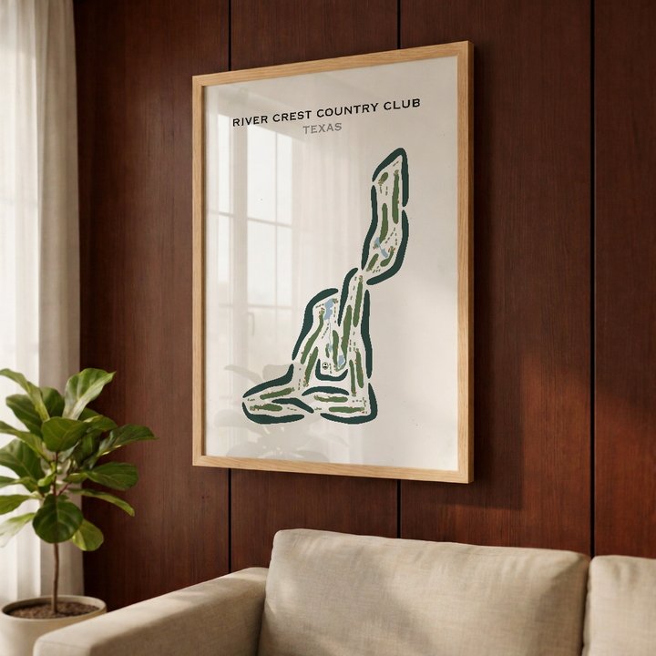River Crest Country Club, Texas - Printed Golf Courses
