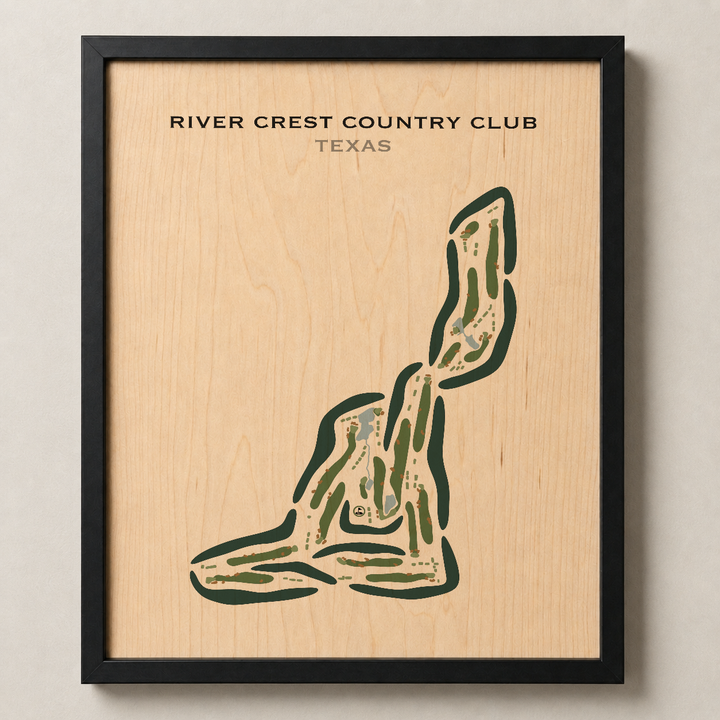 River Crest Country Club, Texas - Printed Golf Courses