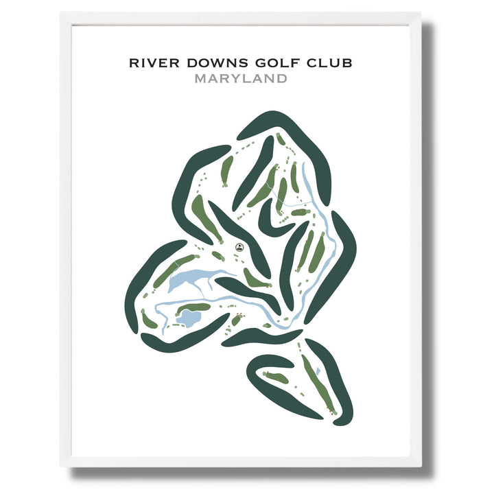River Downs Golf Club, Maryland - Printed Golf Courses