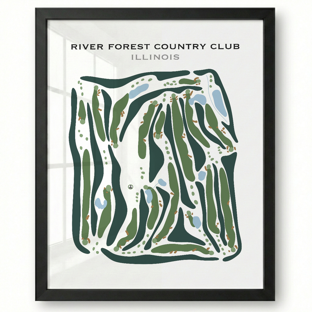 River Forest Country Club, Illinois - Printed Golf Courses