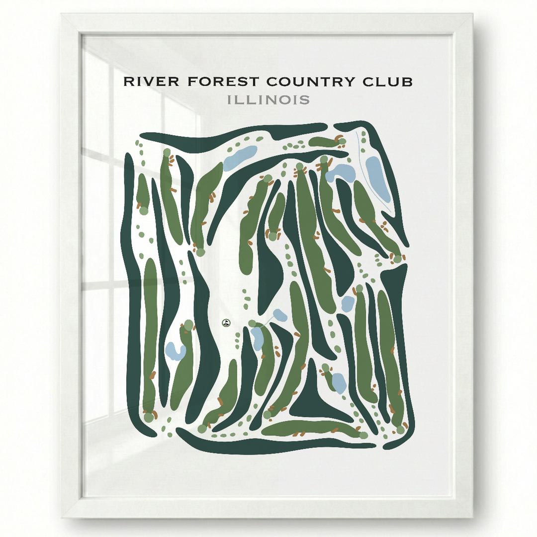 River Forest Country Club, Illinois - Printed Golf Courses