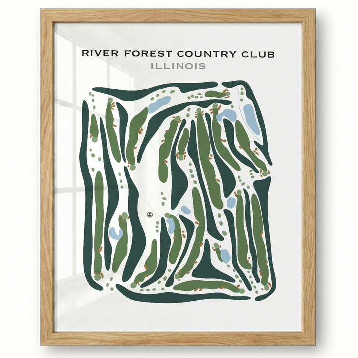 River Forest Country Club, Illinois - Printed Golf Courses