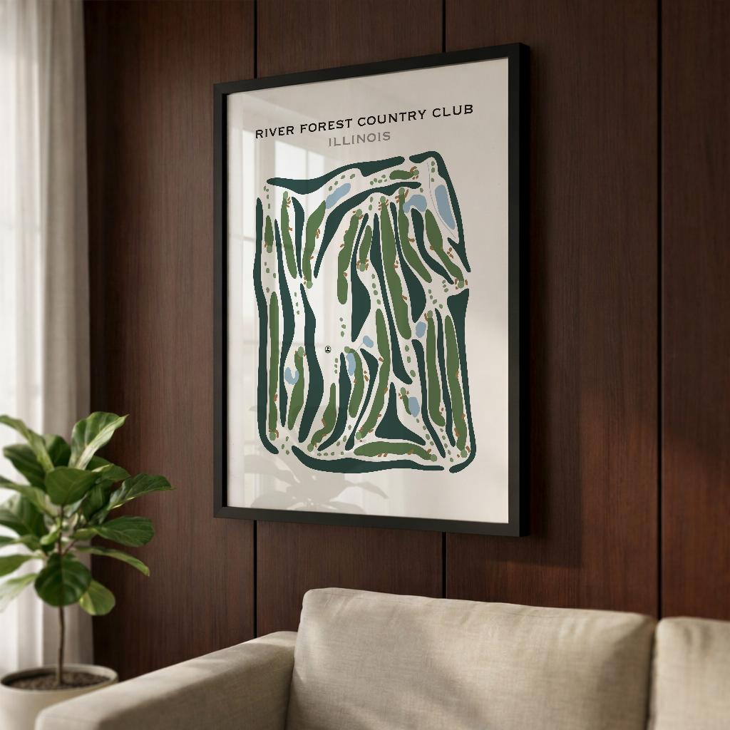 River Forest Country Club, Illinois - Printed Golf Courses