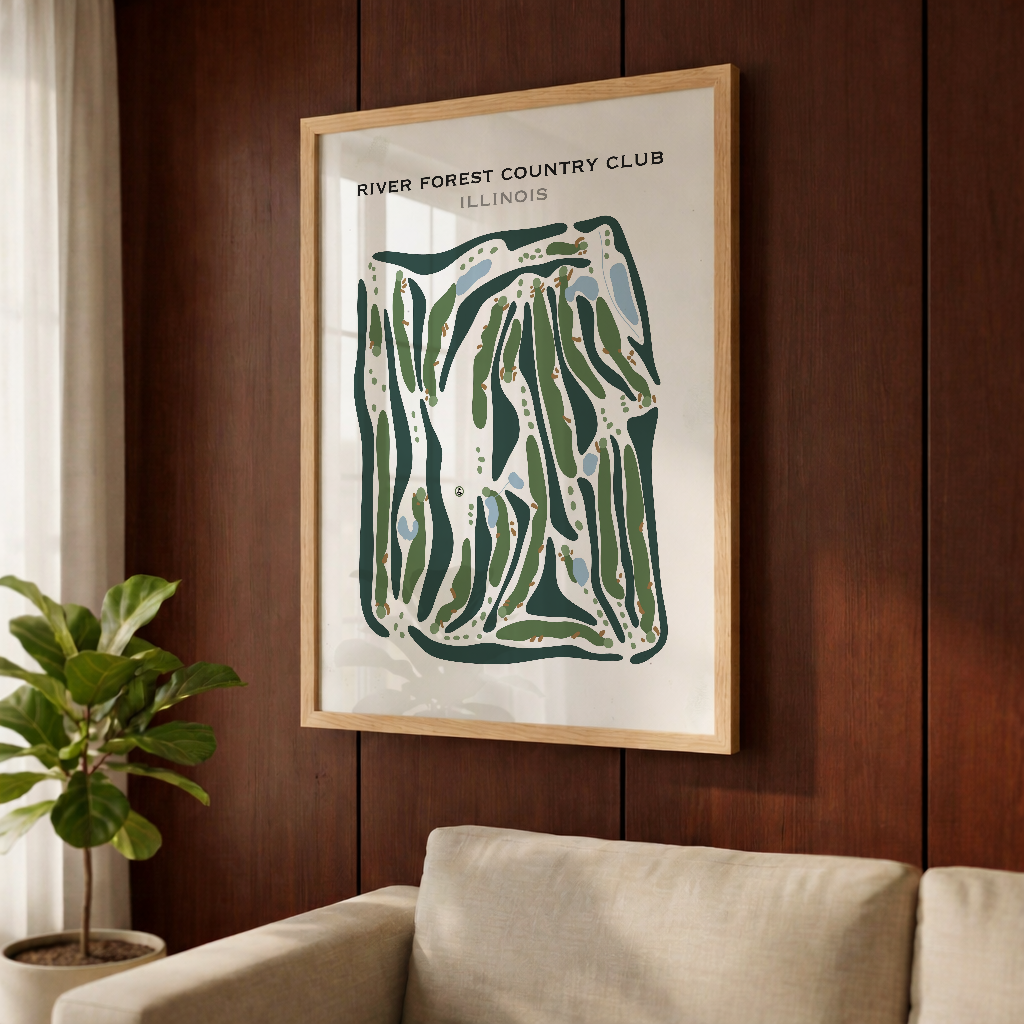 River Forest Country Club, Illinois - Printed Golf Courses