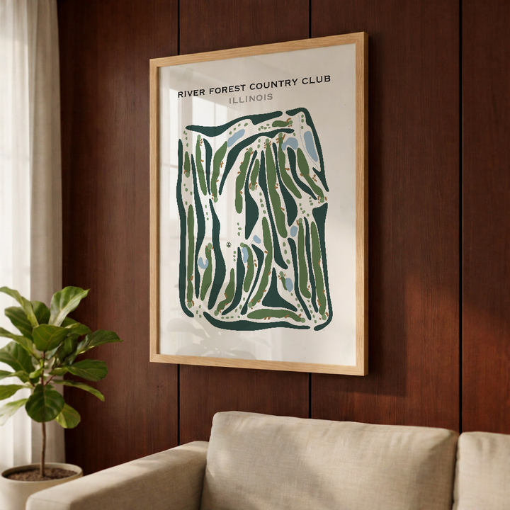 River Forest Country Club, Illinois - Printed Golf Courses