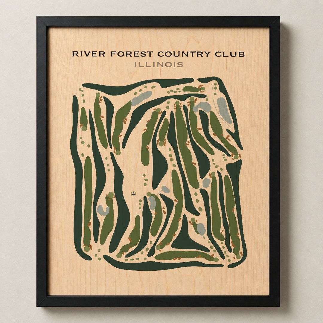 River Forest Country Club, Illinois - Printed Golf Courses