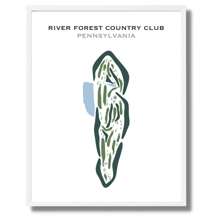 River Forest Country Club, Pennsylvania - Printed Golf Courses