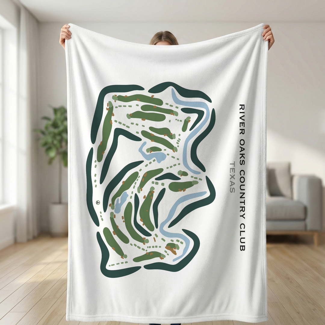 River Oaks Country Club, Texas - Printed Golf Courses