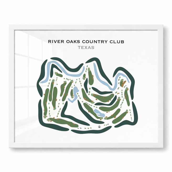 River Oaks Country Club, Texas - Printed Golf Courses