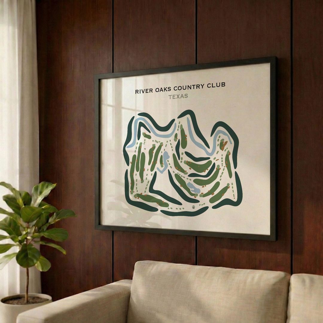 River Oaks Country Club, Texas - Printed Golf Courses