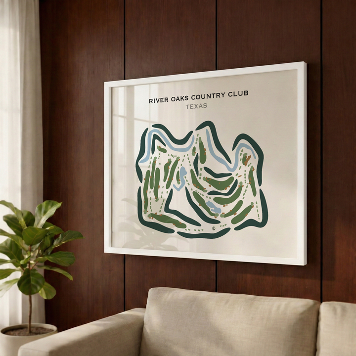 River Oaks Country Club, Texas - Printed Golf Courses