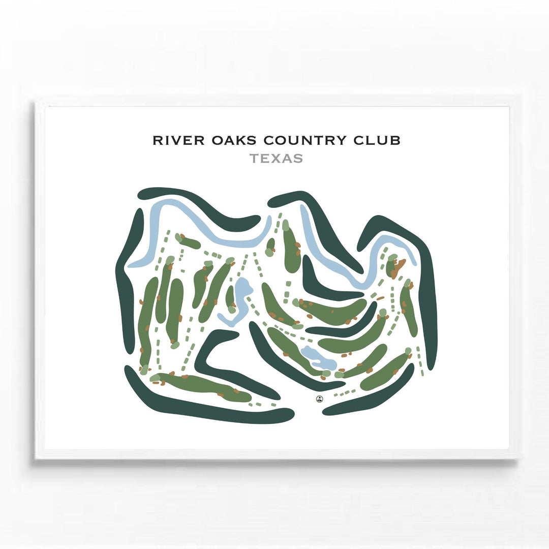 River Oaks Country Club, Texas - Printed Golf Courses