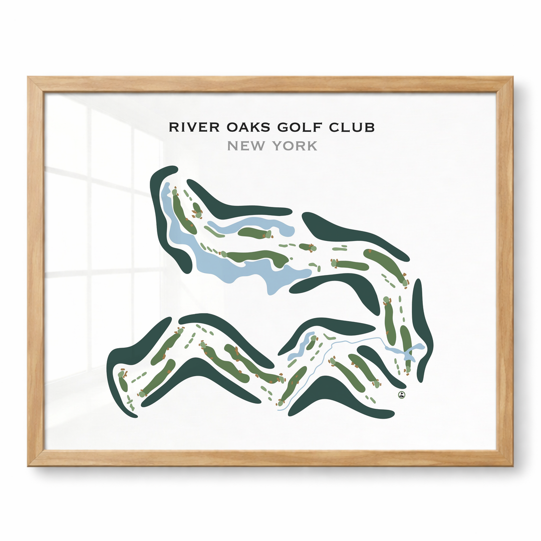 River Oaks Golf Club, New York - Printed Golf Course