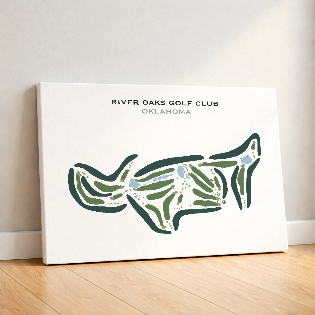 River Oaks Golf Club, Oklahoma - Printed Golf Courses