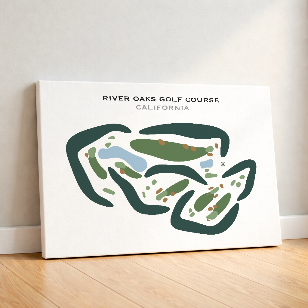 River Oaks Golf Course, California - Printed Golf Courses