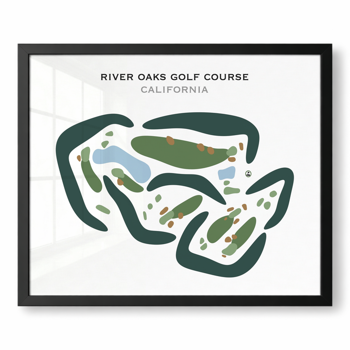 River Oaks Golf Course, California - Printed Golf Courses