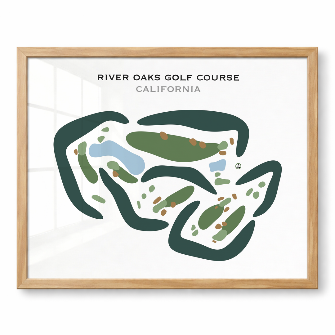 River Oaks Golf Course, California - Printed Golf Courses