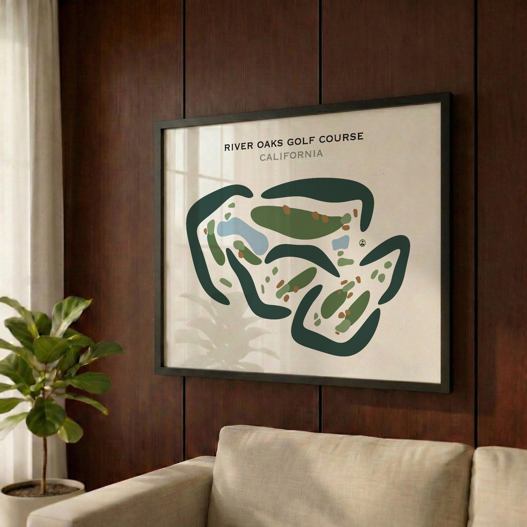 River Oaks Golf Course, California - Printed Golf Courses