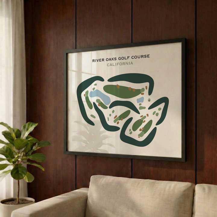 River Oaks Golf Course, California - Printed Golf Courses