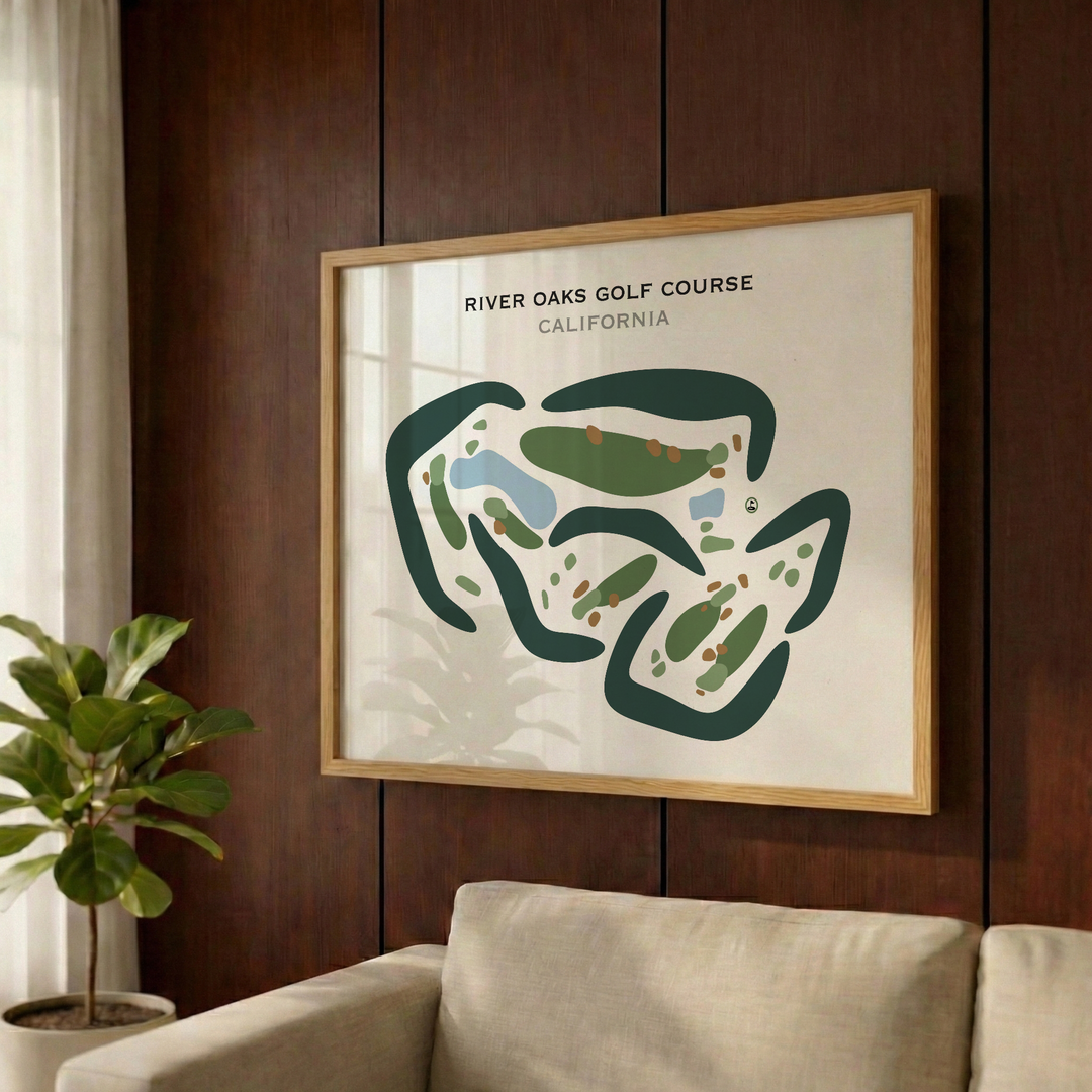 River Oaks Golf Course, California - Printed Golf Courses