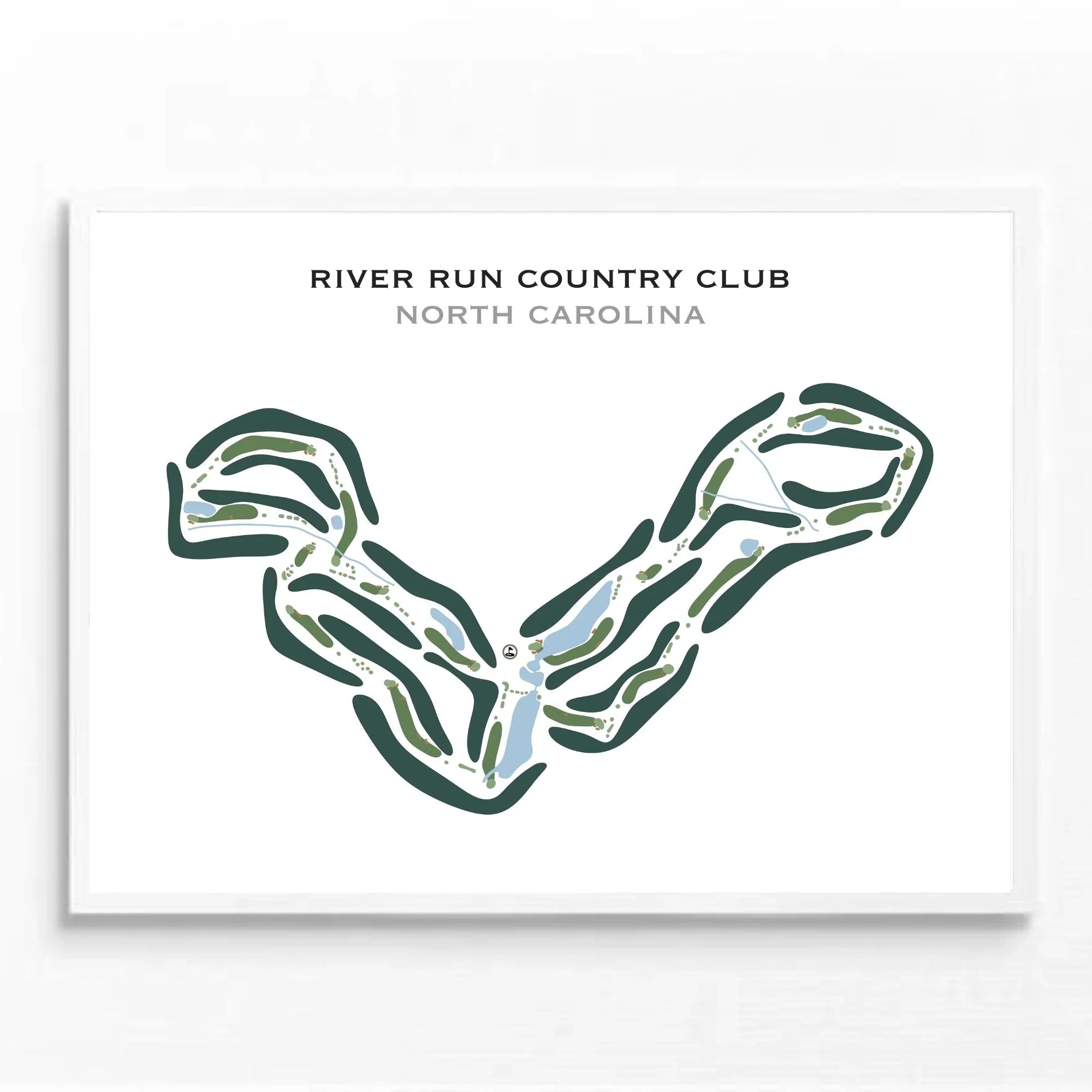 Buy the best printed golf course River Run Country Club, North Carolina