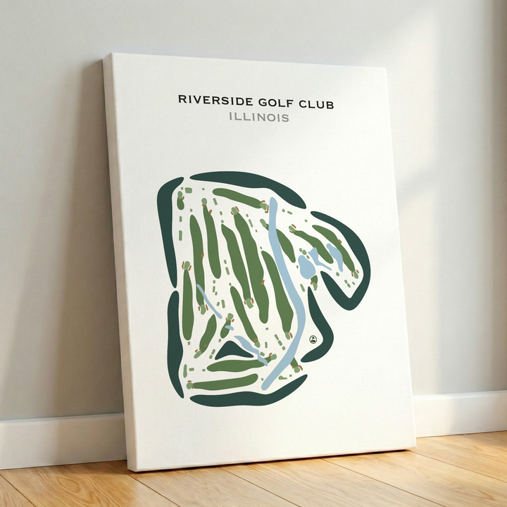 Riverside Golf Club, Illinois - Printed Golf Courses