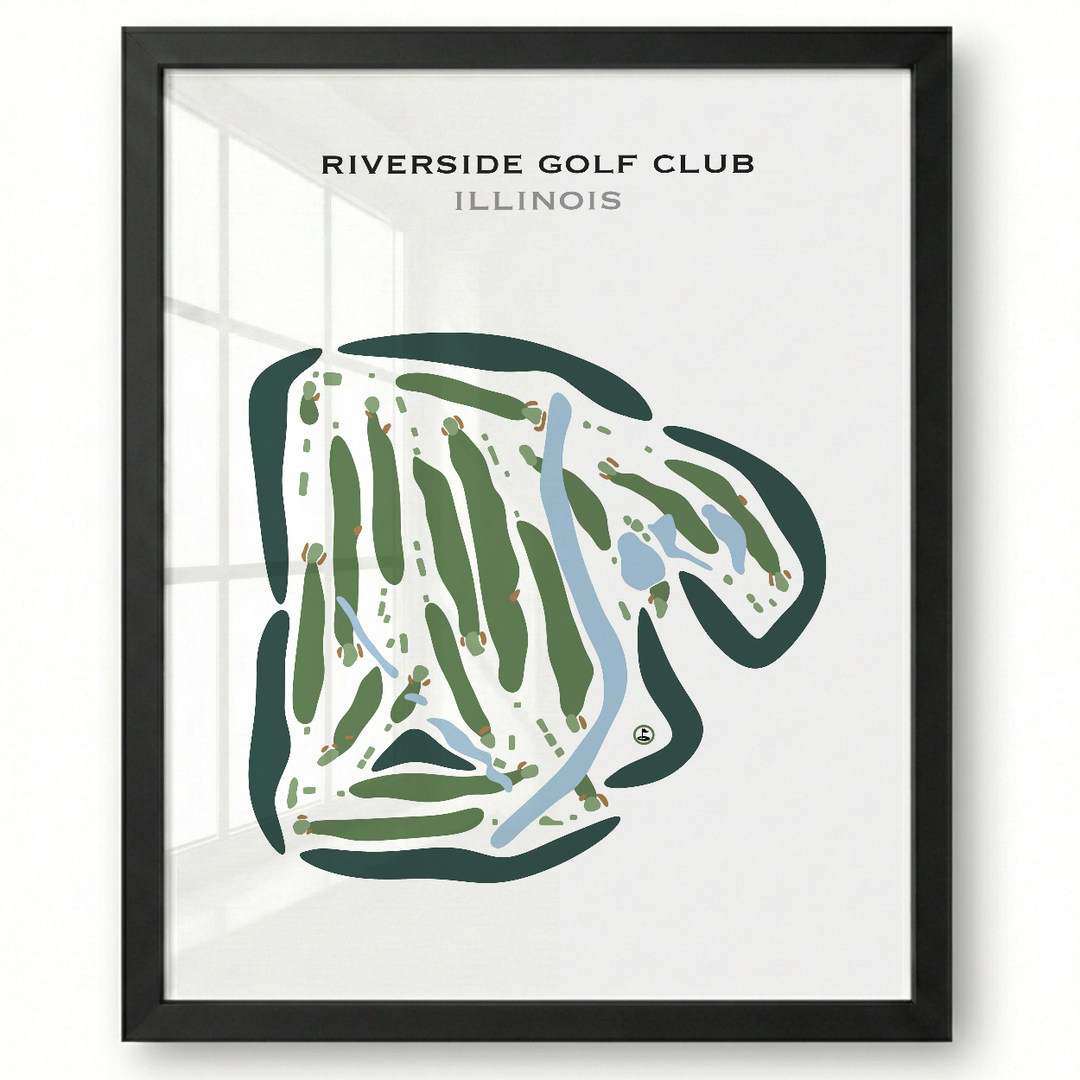 Riverside Golf Club, Illinois - Printed Golf Courses