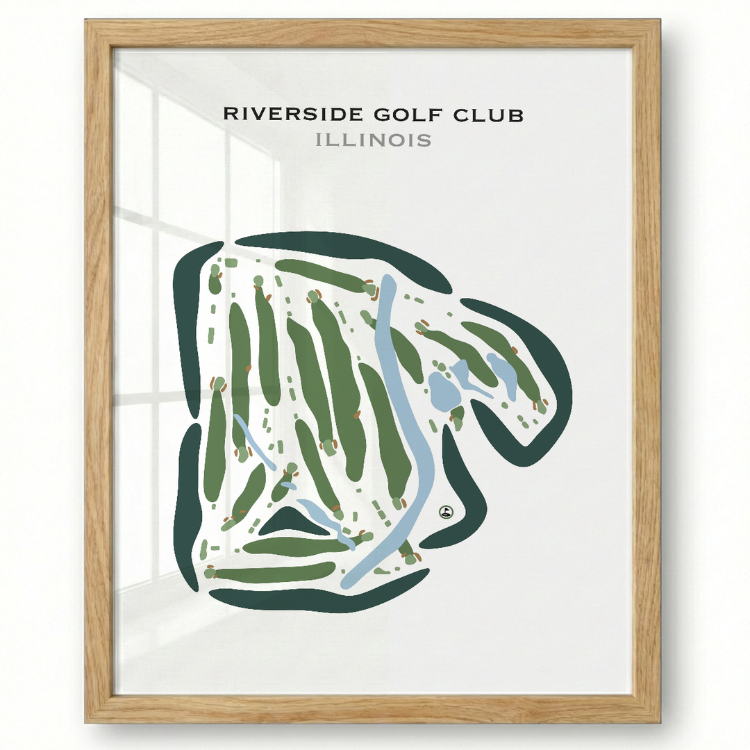 Riverside Golf Club, Illinois - Printed Golf Courses