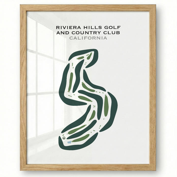Riviera Hills Golf and Country Club, California - Printed Golf Courses