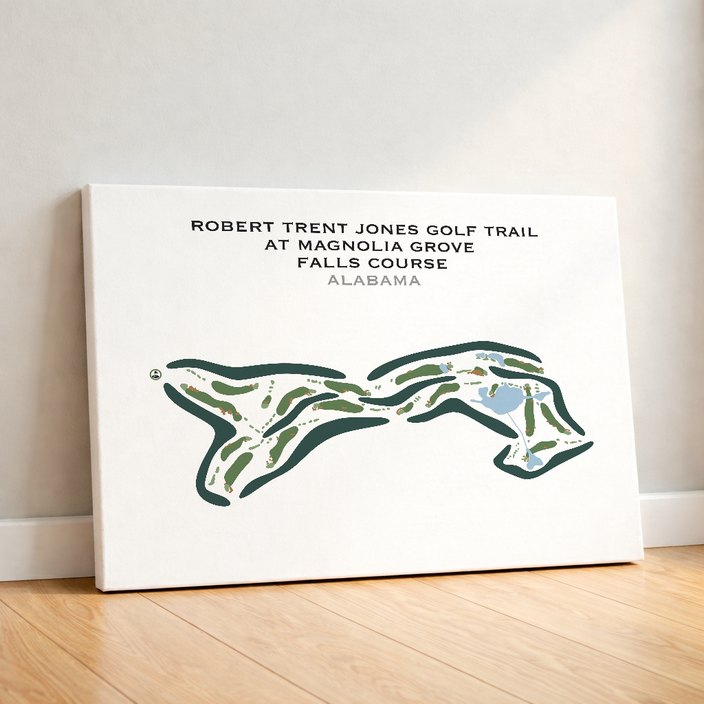 Robert Trent Jones Golf Trail At Magnolia Grove, Falls Course, Alabama - Printed Golf Courses