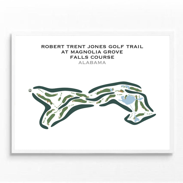 Robert Trent Jones Golf Trail At Magnolia Grove, Falls Course, Alabama - Printed Golf Courses
