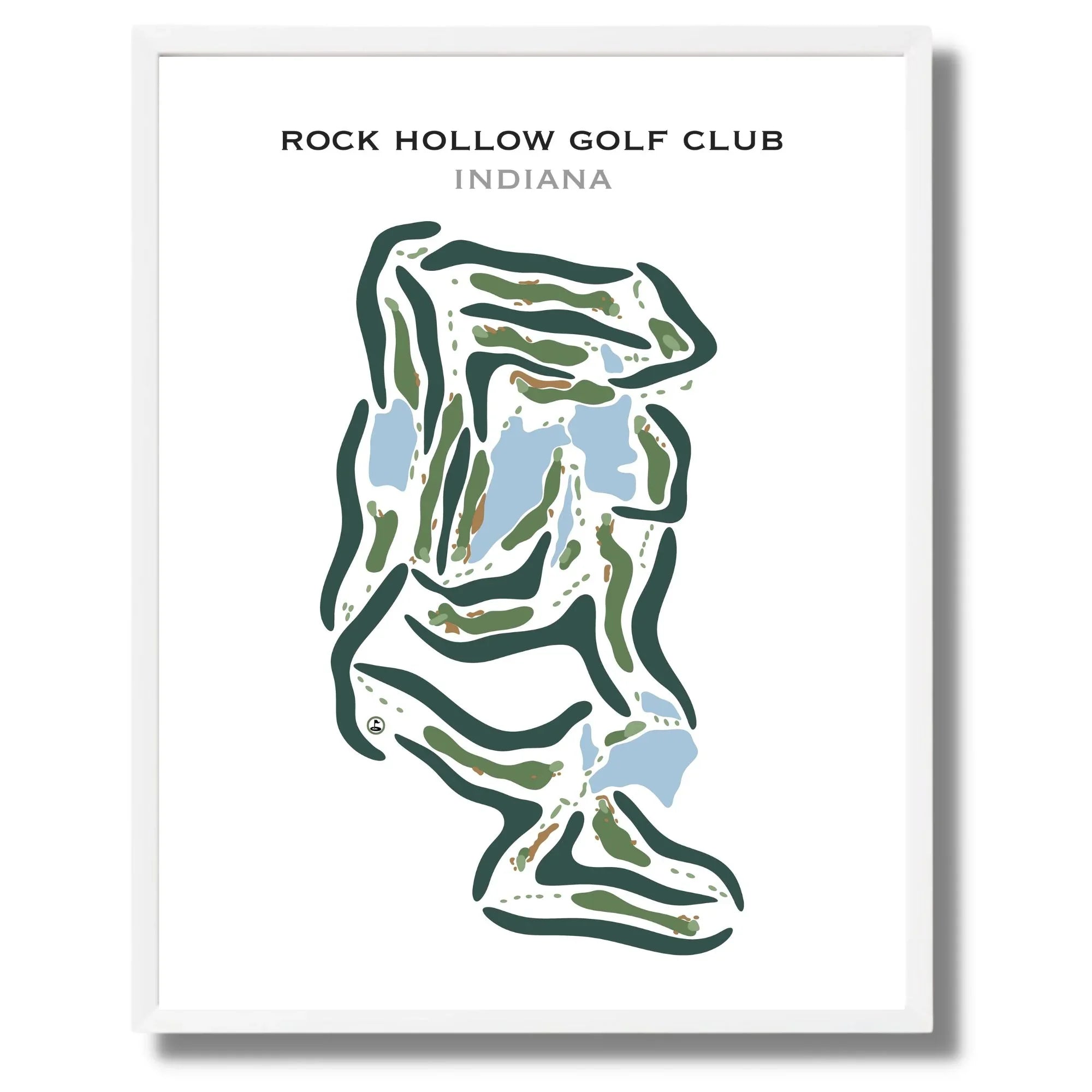 Rock Hollow Golf Club, Indiana Printed Golf Courses online