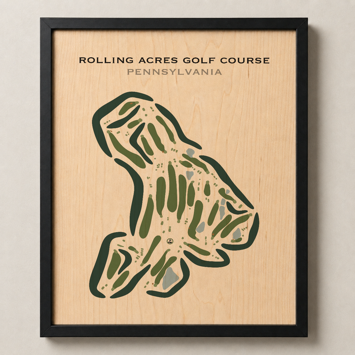 Rolling Acres Golf Course, Pennsylvania - Printed Golf Courses