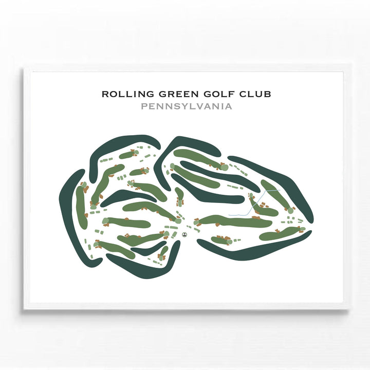 Rolling Green Golf Club, Pennsylvania - Printed Golf Courses