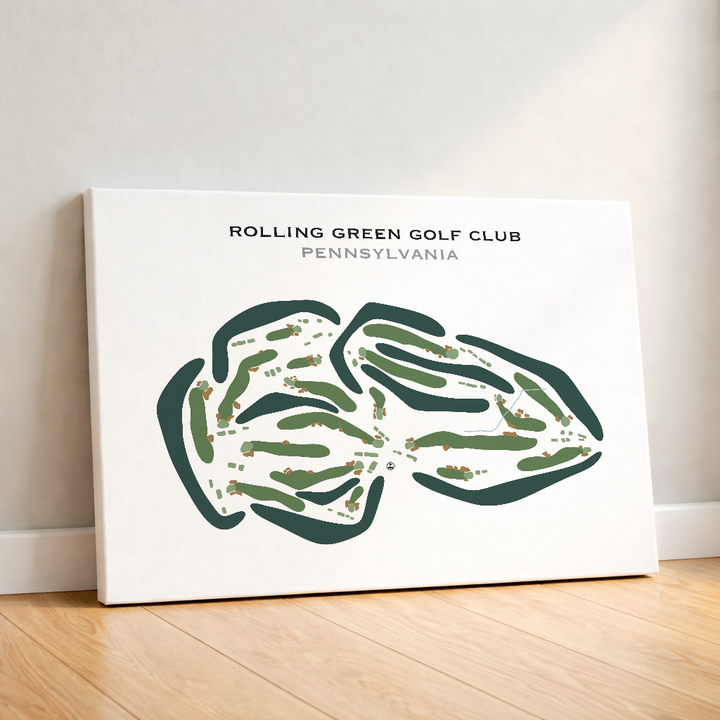 Rolling Green Golf Club, Pennsylvania - Printed Golf Courses