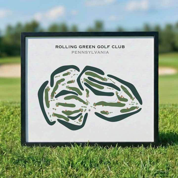 Rolling Green Golf Club, Pennsylvania - Printed Golf Courses